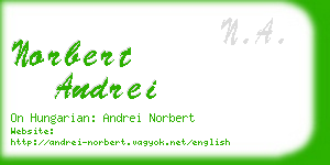 norbert andrei business card